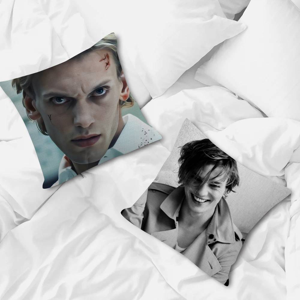 Actor J-Jamie Campbell Bower Pins Cushion Cover Car Throw Pillow Case For Sofa Car Christmas Gift