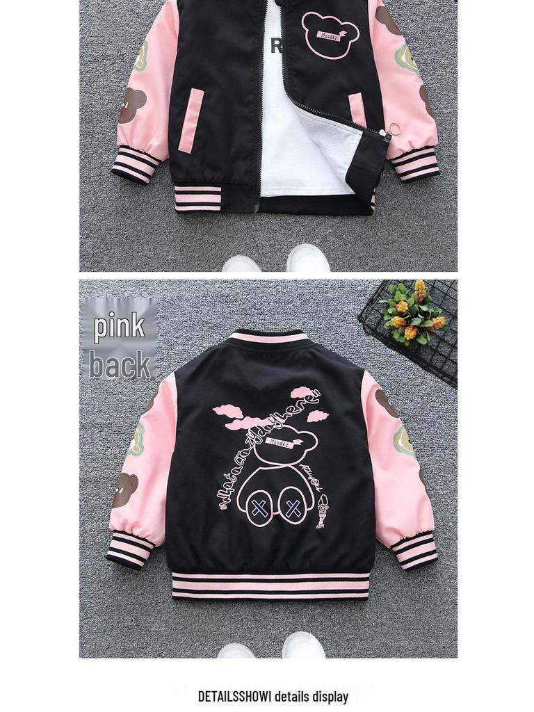 Kids Spring & Autumn Baseball Jacket - 2025 New Fashionable Sporty Coat for Boys & Girls