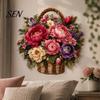 Kreativní víkendové hobby projekty Košík s květinami Patchwork DIY sada, Vrstvené látkové květiny Řemesla Texturované květinové umění 3D šicí projekt pro dospělé,
