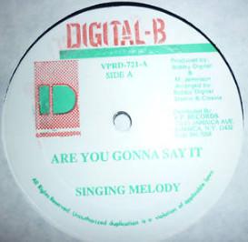 12inch Record SINGING MELODY - Are You Gonna Say It VPRD721 Digital-B 1990 US Reggae, Ska & Dub Used