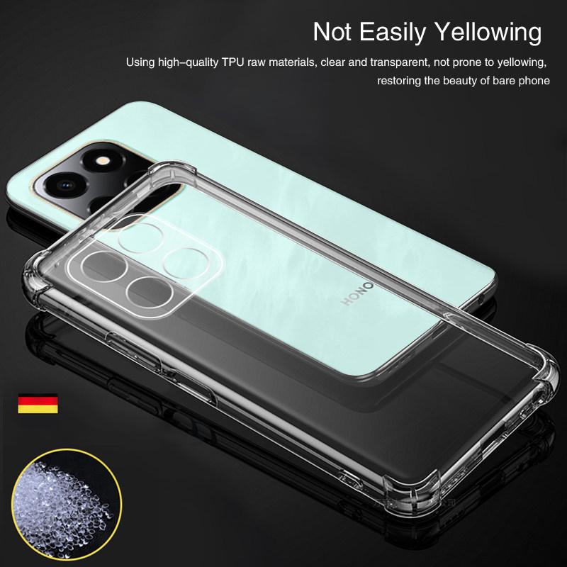 Transparent Soft Phone Case for Honor X7D 400 Smart 5G Luxury High Qualtiy Airbag Shockproof Silicone Lens Protective Back Cover