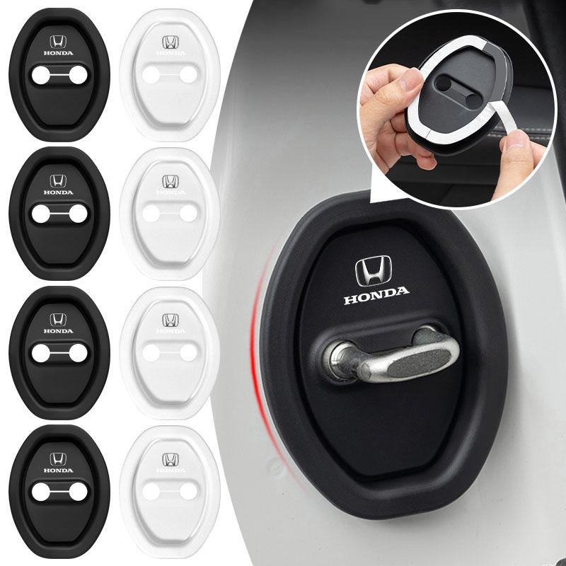 Car Styling 3D Silicone Door Lock Cover Protective Decoration For Honda Civic Fit Jazz Accord Pilot Passport Stepwgn CRV BRV HRV ZU5