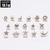 Personality Temperament Asymmetrical Stud Earrings, Fashionable Diamond-Set Stars Moon Geometric Earrings Women