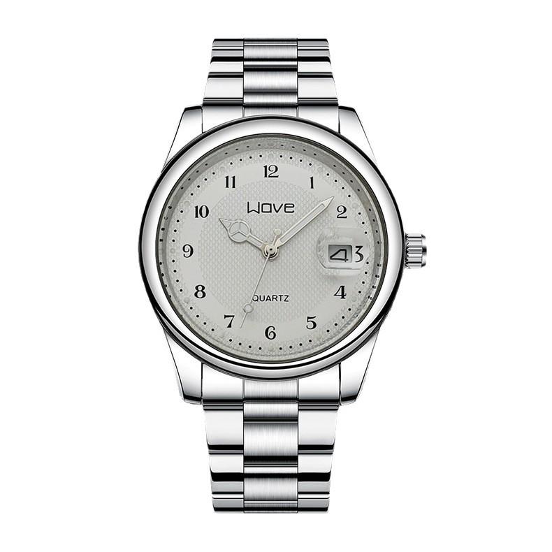 Langjue Automatic Men'S Watch Steel Belt Butterfly Buckle Luminous Fashion Non-Mechanical Women'S Quartz Watch