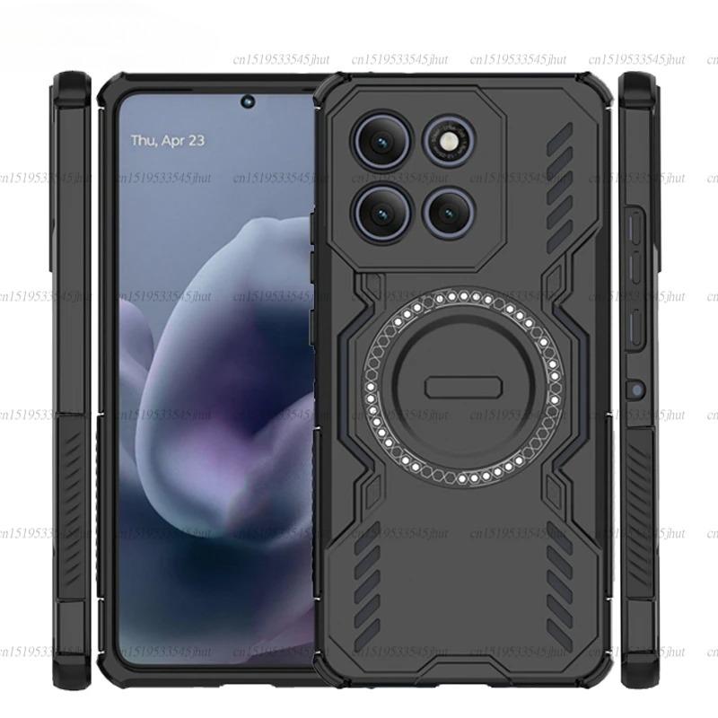 Armor Case For Motorola Moto G86 Power Magnetic Adsorption Wireless Charge Cover Moto G86 Power Case For Moto G86 Power Case