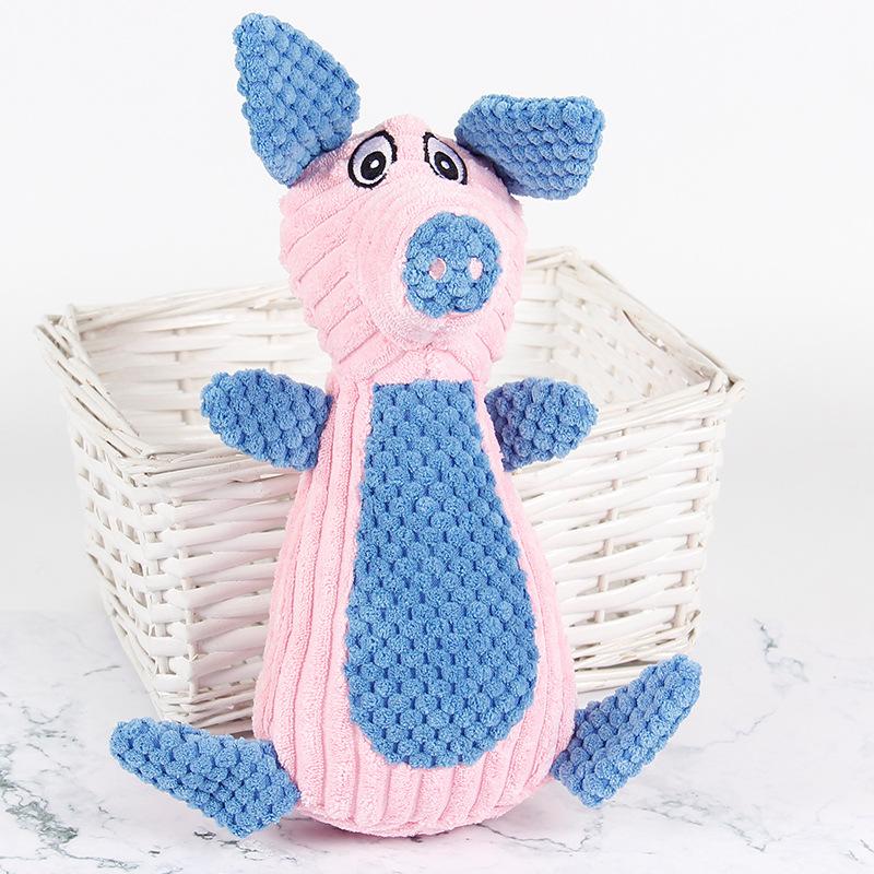 New Pet Plush Cartoon Animal Voice Toy, Dog Bite Resistant Interactive Cat Plush Toy