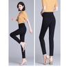 Womens High Waist Slim Fit Black Casual Pants