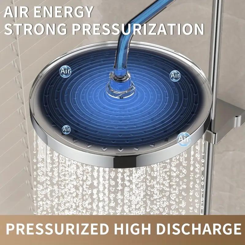 Top Spray Large Water Volume Booster Shower Head Pressurized Single Head Home Bathroom Shower Head Set