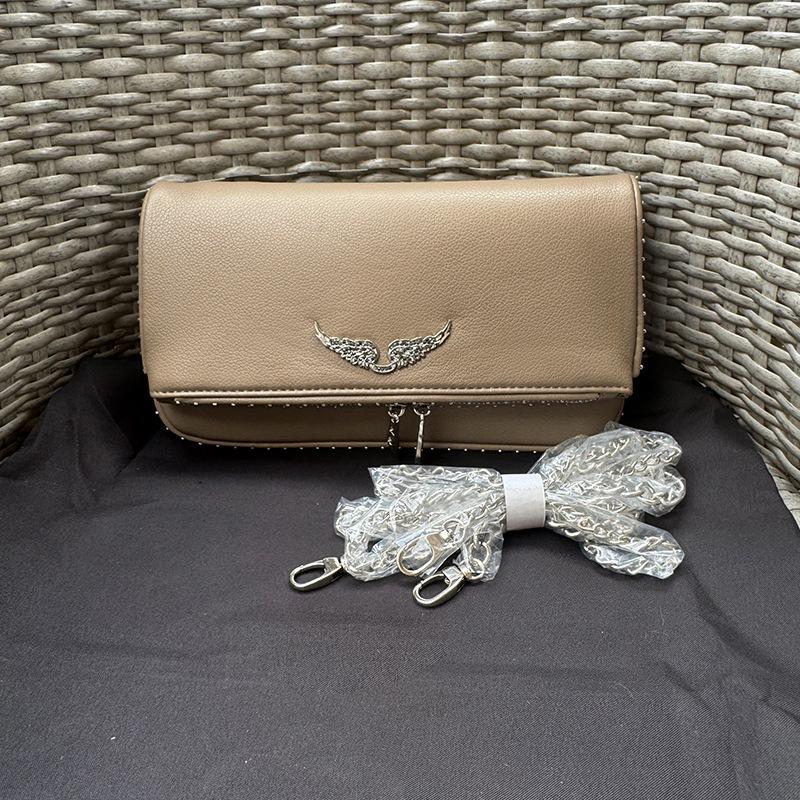 ZV Diamond-Studded Winged Crossbody Rivet Handbag - European & American Women's Fashion Bag