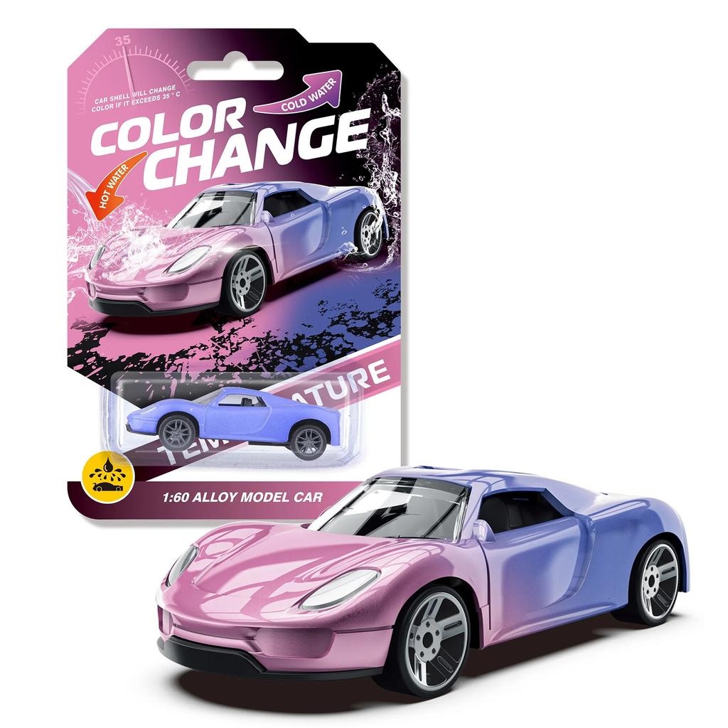 Alloy Off Road Model Small Set Plaything Racing Car 1:64 Color Changing Temperature Sensing Inertial Cars Model For Bath Pool Water Plaything