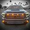 4Pcs For Toyota Tundra 2018 2019 2020 2021 Car LED Front Grille Strobe Light Daytime Running Lamp DRL Grid Warning Lamp Amber