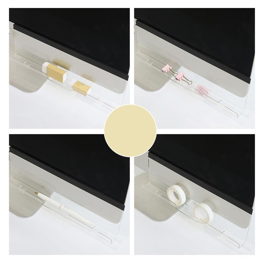 2Pcs Acrylic Monitors Bottom Memo Board Transparent Acrylic Monitor Memo Board  Mobile Phone Pen