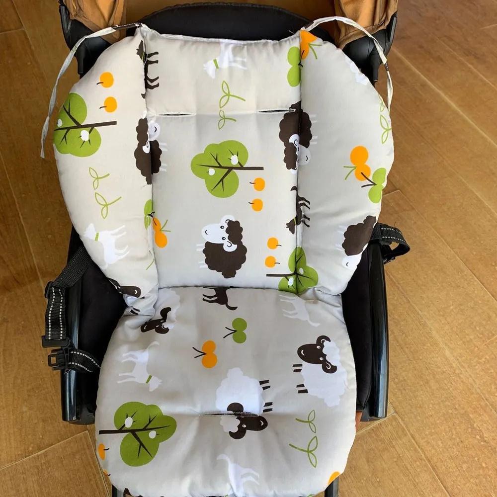 Baby Stroller Seat Cushion — Thickened Cotton Pad & Backrest Cushion One size