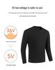 Unisex USB-Charged Heated Thermal Underwear Set with Constant Temperature Control and Plush Lining