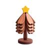 High-End Christmas Tree Insulated Placemat & Pot Holder – Creative Solid Wood, Heat Resistant Table Decoration.