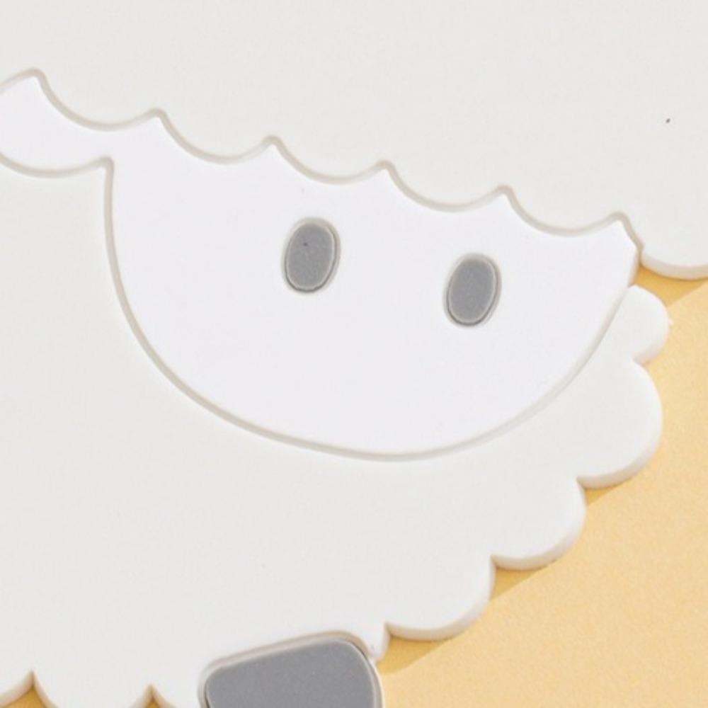 4PCS Thickened Cartoon Sheep Cup Coaster Waterproof Mug Holder Tea Coaster  Dinner Table Decor