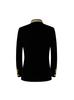 Men's Retro European Velvet Military Jacket with Gold Embroidery