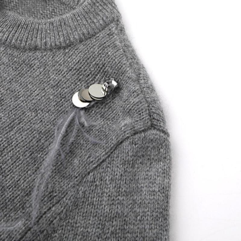 Women's Knitted Sweater New Sequined Long-sleeved Short Jacket Knitted Cardigan Women's