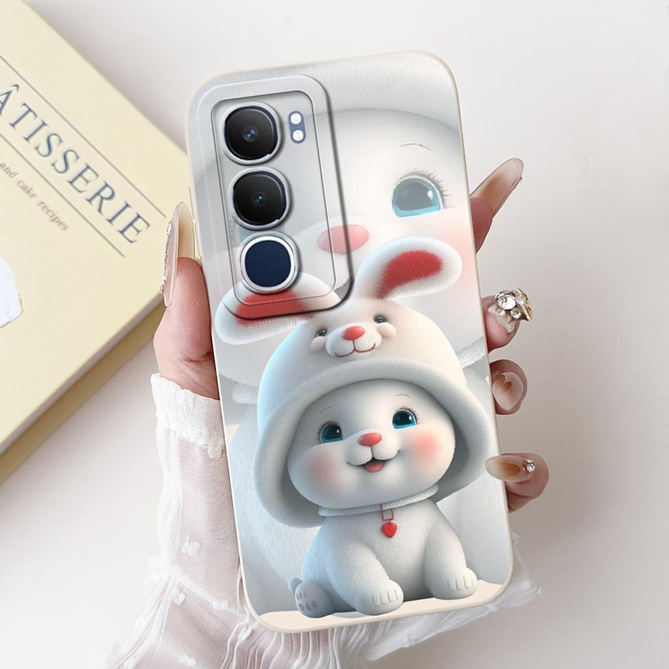 For Vivo Y19 1915 Case Y19S V2419 Luxury Fashion Cute Cartoon Girl Shockproof Silicone Back Cover For Vivo Y19s Phone Case Funda