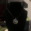 Geometric Alloy Necklace With Spiral Pendant For Fashion Casual Students