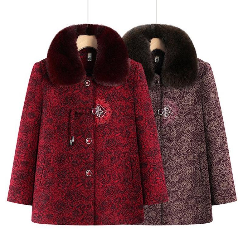 Winter coat women's velvet mink velvet coat old lady winter top