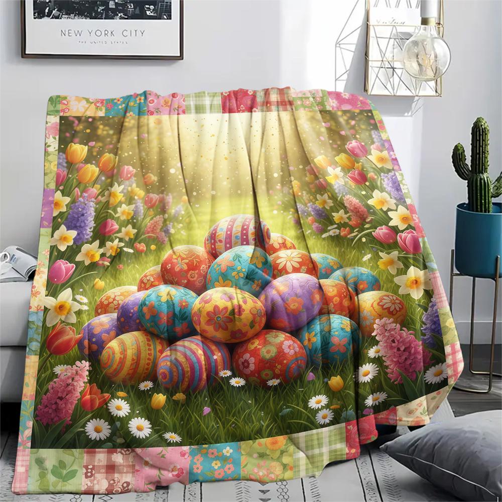 1Pc Cartoon Print Flannel Blanket, High Quality Comfortable for All Seasons, Home Decor, Warmth and Comfort, Perfect for Christmas Birthday Gift