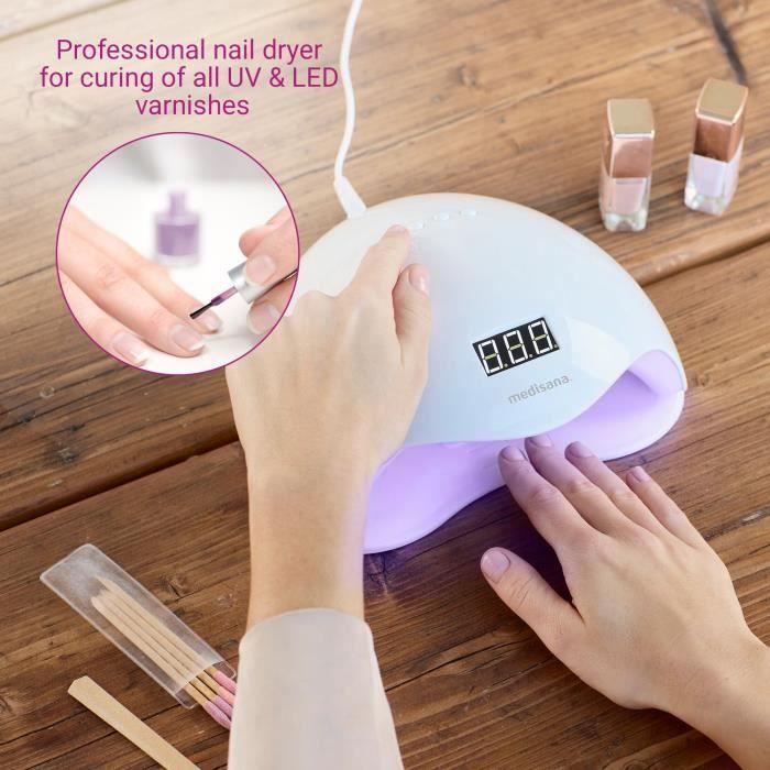 2-in-1 Nail Lamp - MEDISANA - ND 880 - LED and UV - Display - Timer - Auto On/off Sensor - White