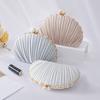 Evening Bag For Women Mini Pleated Seashell Clutch Handbag Purse Chain Strap Crossbody Shoulder Bag For Wedding Prom Party