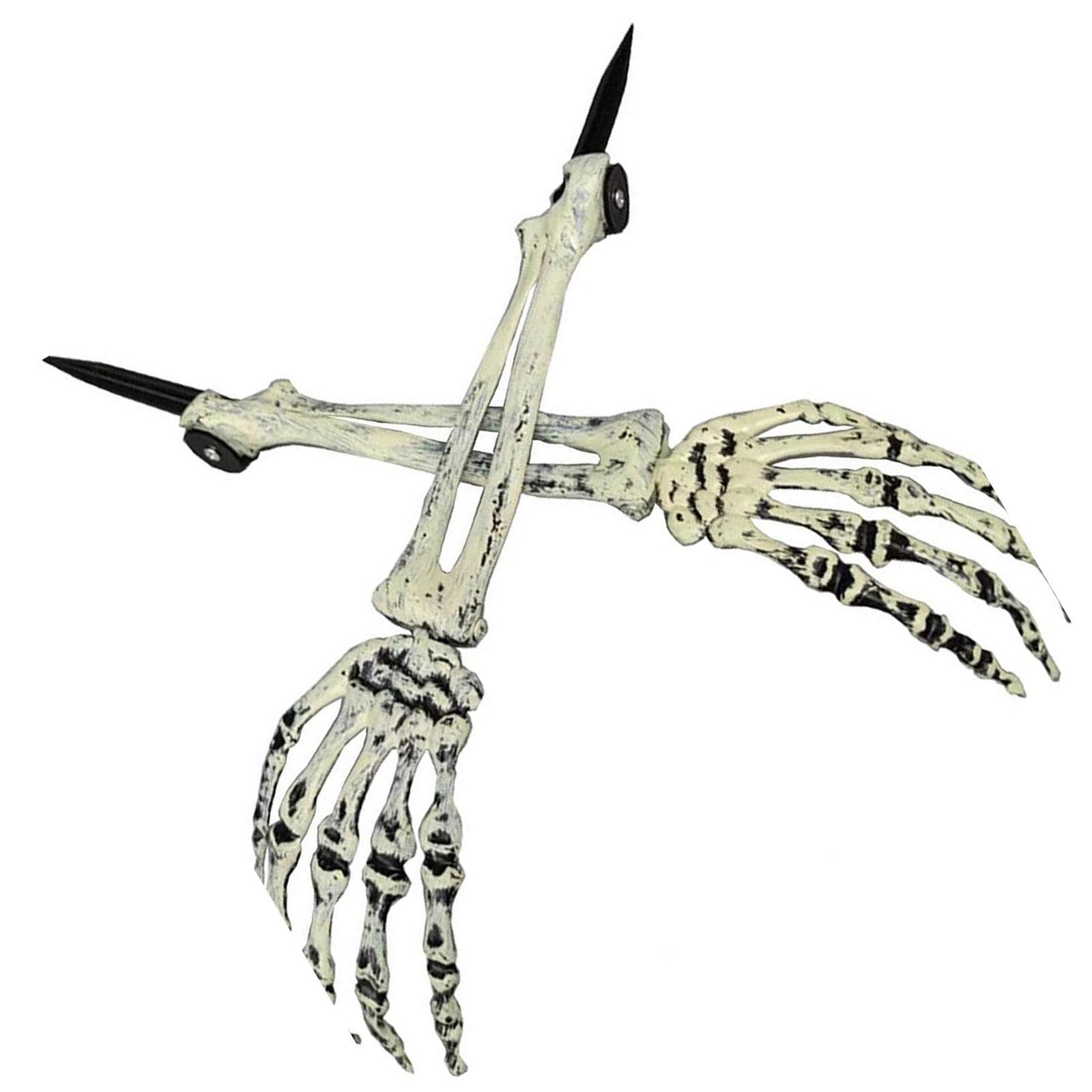 

Realistic Skeleton Hand Ground Stake Halloween Decoration Durable Plastic Prop For Outdoor Haunted Yard Party Decor C