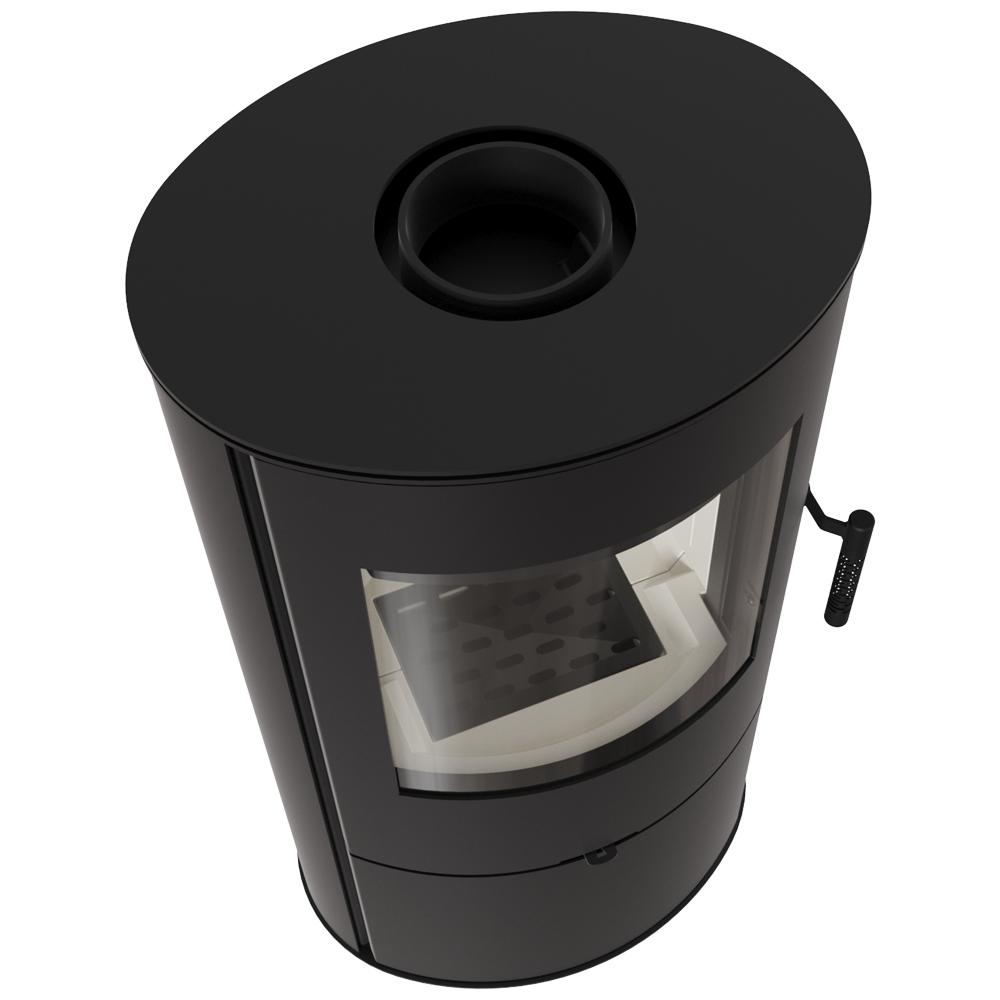 Piec stalowy na drewno KRATKI ROLLO 7 kW Ø 150