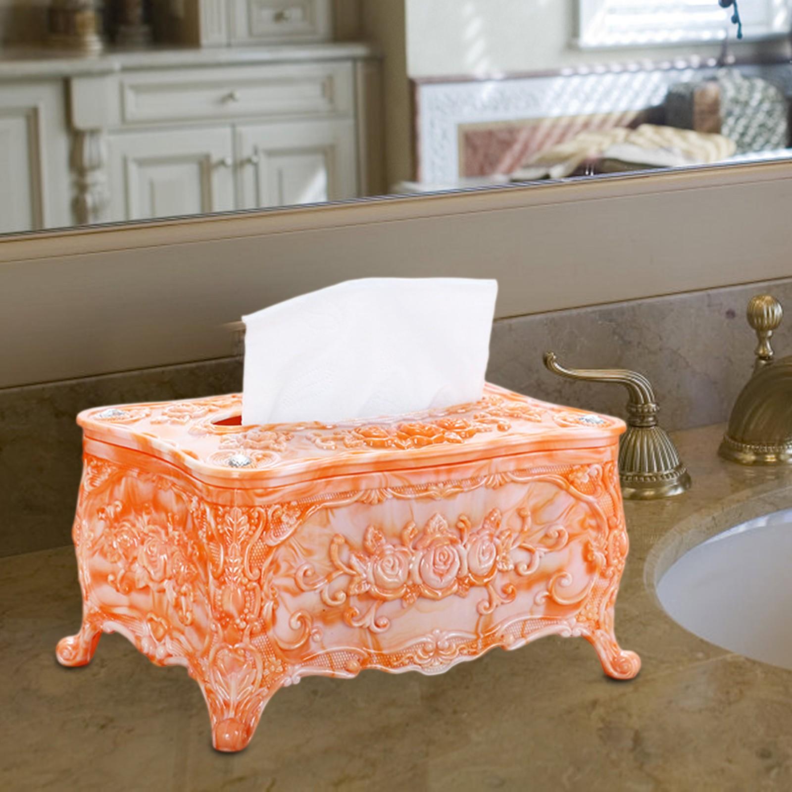 

Маленькая коробка для салфеток с золотым краем, бумажная коробка, креативная акриловая настольная пластиковая бумажная коробка One Size