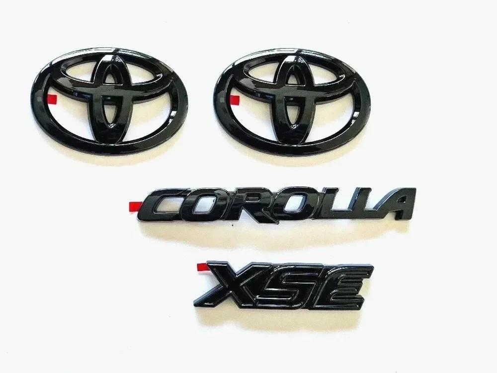 ABS Překryvka logo auta Lesklá černá ZNAK pro Toyota COROLLA 2019-2025 SEDAN XSE SE LE Lauto příslušenství accessory PT948-02200-02