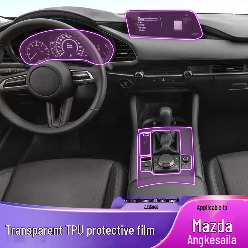 Applicable for 2020-2024 Mazda 3 Next-Gen Angkesaila Interior Protection Central Control HD Screen Gear Shift Film.