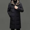 Casaco Longo de Penas Espesso Masculino Inverno Novo Simples Quente