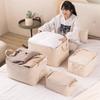 Cotton Linen Storage Basket Foldable Clothes Storage Bag Sundries Toy Organizers Wardrobe Cabinets Laundry Basket Hamper
