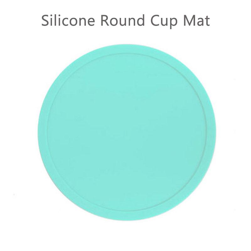 Food Grade Silicone Circular Coaster Waterproof Anti-Slip Hot Beverage Mat for Tea Coffee Glass Use - Home Dining Table Access