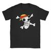 Men LUFFYS FLAG Ones Pieces T Shirts  100 Cotton Clothes Leisure Short Sleeve Round Collar Tees New Arrival TShirts