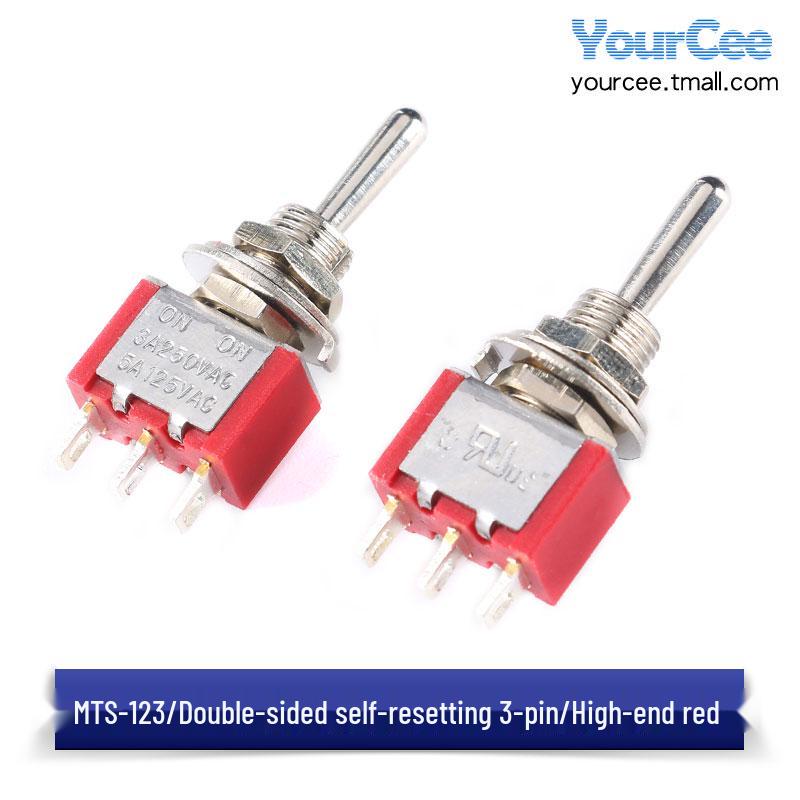 SPDT/DPDT Toggle Switch: 3/6/9/12 Pins, 2/3 Positions, Optional Reset, MTS-103/202
