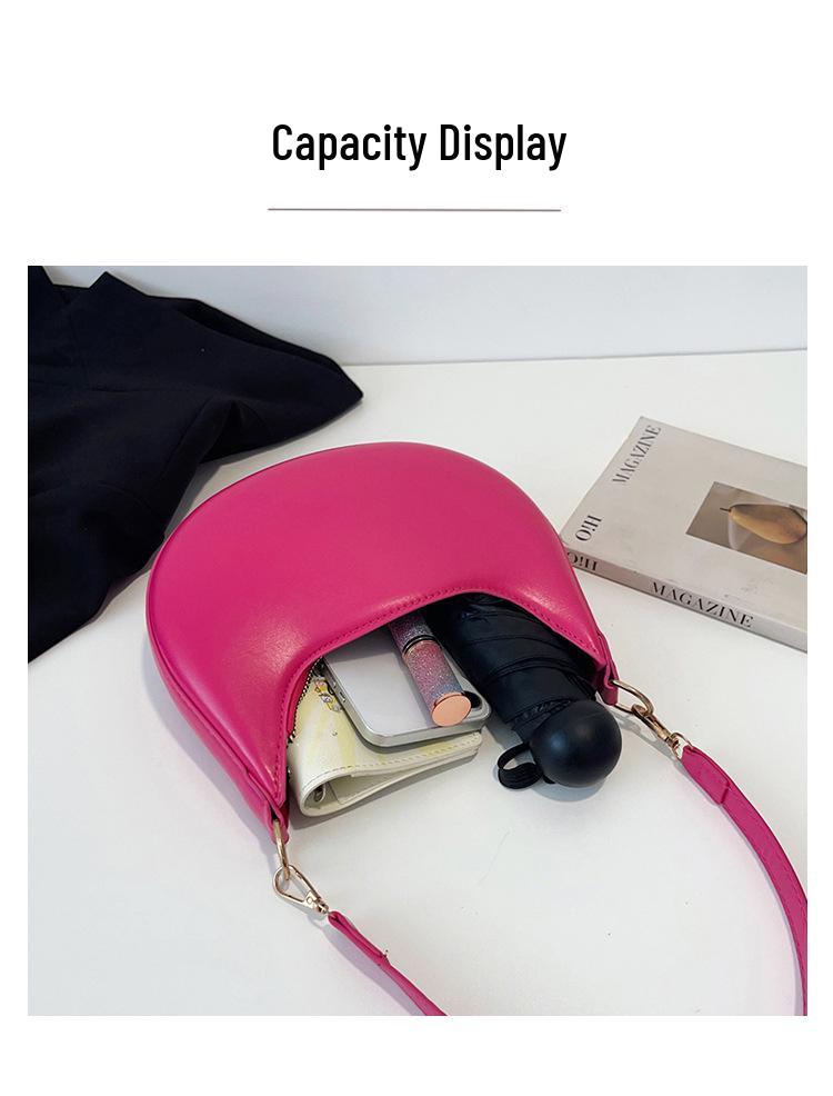 Koreanische Retro Halbmond-Schultertasche 2025: Stilvolle, strukturierte Freizeithandtasche