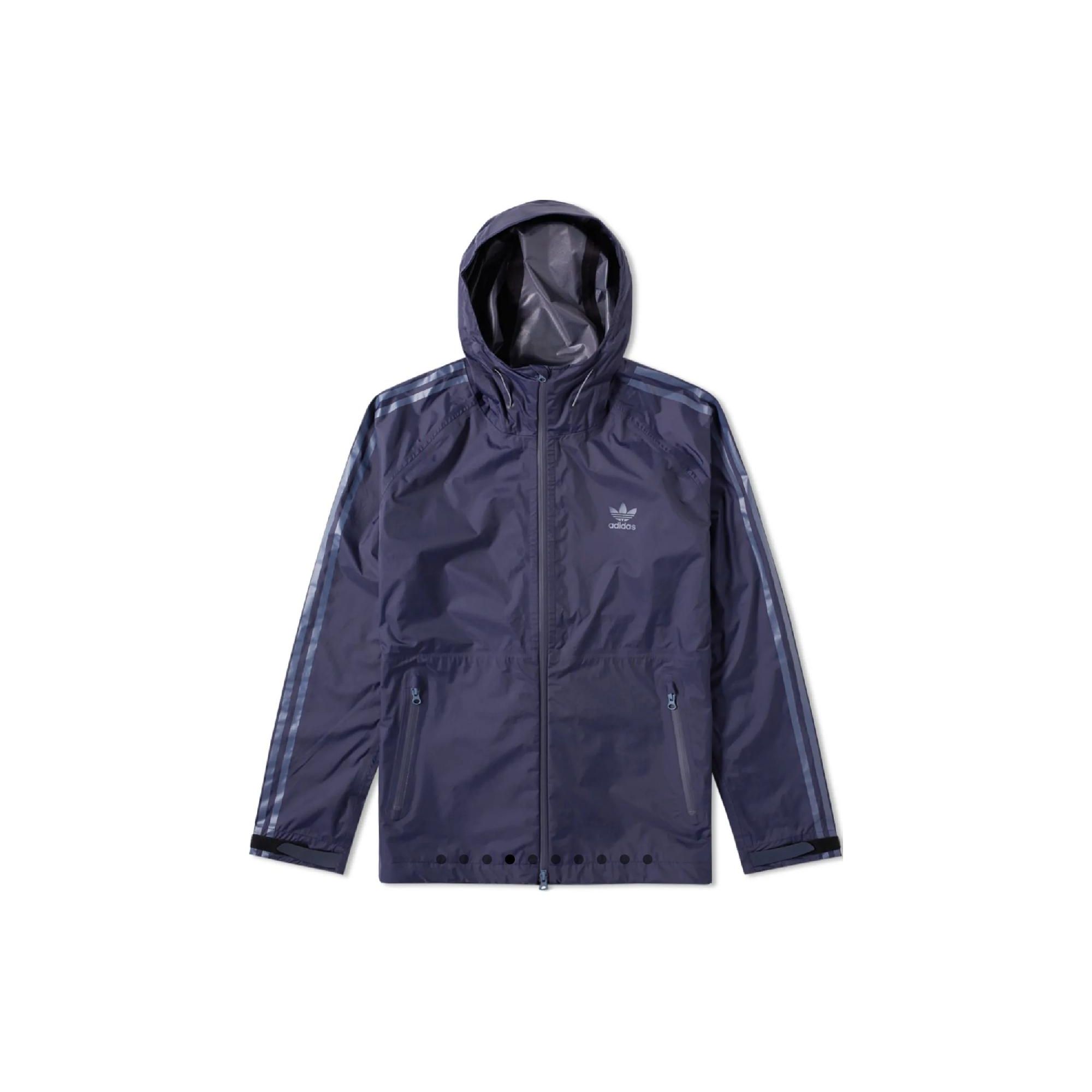 

Adidas Originals Adicolor Logo Print Hooded Straight Dry Jacket Men Jackets Dark-Blue AZ1449 L