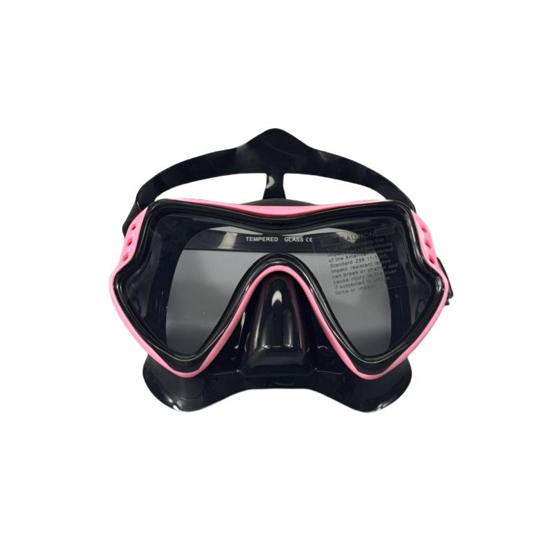Tempered Glass Scuba Mask & Snorkeling Goggles with Transparent Silicone