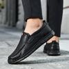 New Handmade Leather Men Shoes Casual Comfortable Men Loafers Slip On Leather Shoes Men Flats Hot Sale Outdoor Walking Shoes