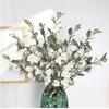 2-Pronged Artificial Camellia Flower Wedding Floor Arrangement Living Room Decor Ornament Furniture Decor