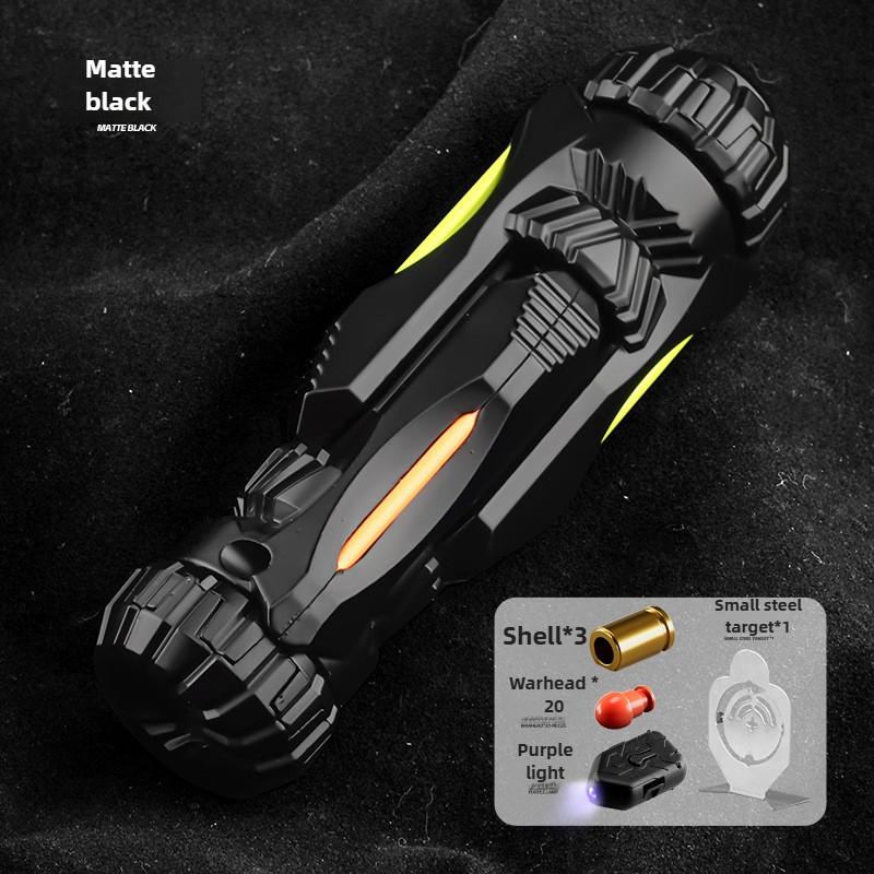 One-Touch Fire Alloy Mini Blaster Fidget Spinner Launcher with Safe Plastic Ammo Stress Relief Finger Toy Shooting Game Gift Set