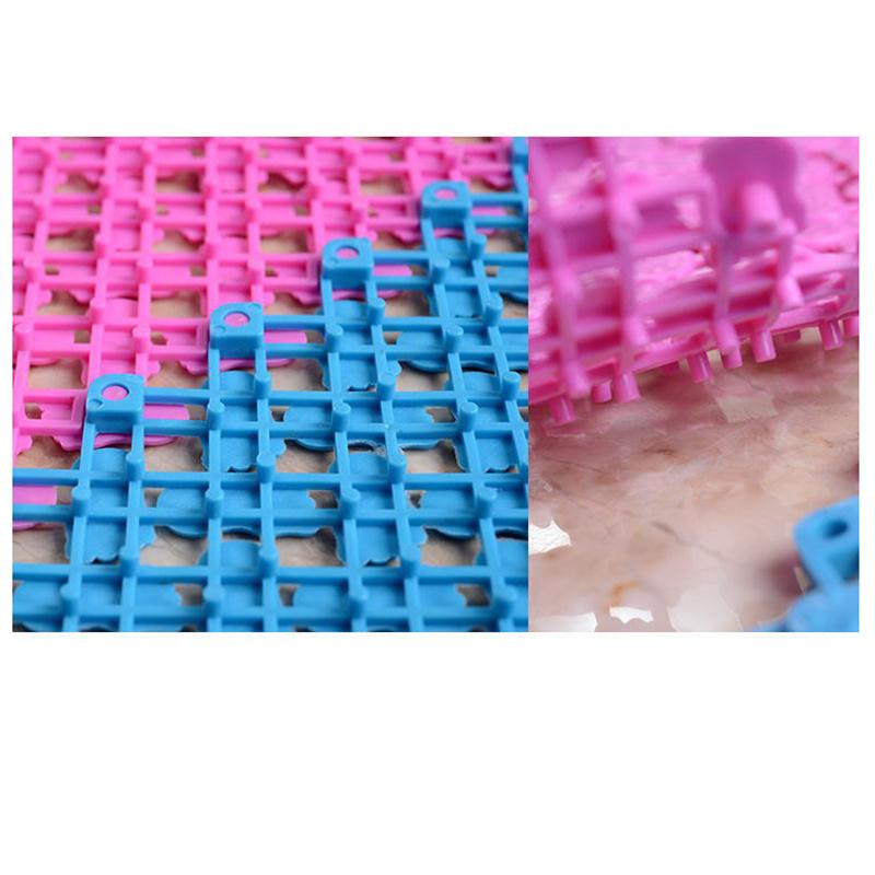25*25cm Household Bath Toilet Kitchen Waterproof Mat Bathroom Non-slip Splicing Toilet Hollow Drain Mat