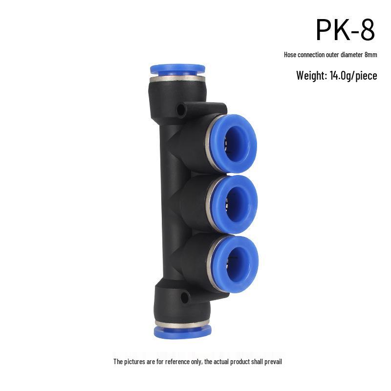 High-Pressure PE Tee & Reducer Pneumatic Quick-Fit Fittings for Air Pipe