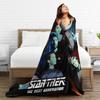 Stars Treks The Next Generation Bridge Crew Portraits Blankets  Fuzzy Warm Throw Blanket for Home Restaurant Textile Decor,