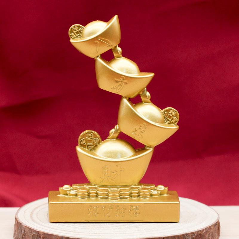 Popular Yuanbao Wealth-Inspired Metal Ornament for Home & Office Decoration