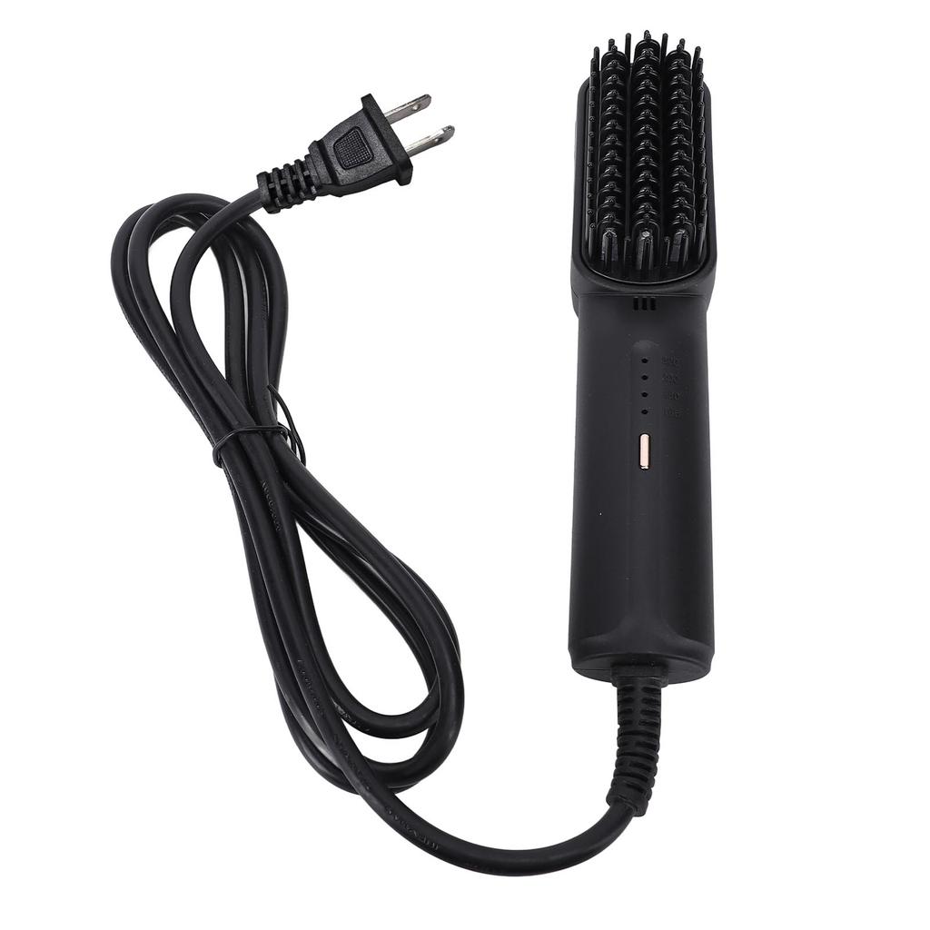 Hair Straightener Comb Hair Straightening Curling Brush Small and Exquisite Comb for Travel Black