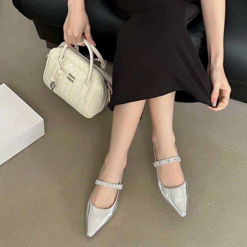 2025 Summer New Mary Jane Shoes Fashionable and Versatile Word with Bag Head Sandals with Skirt Fairy Evening Shoes